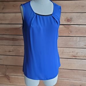 🔥Laundry by Shelli Segal Periwinkle Tank Blouse with Accent Ne